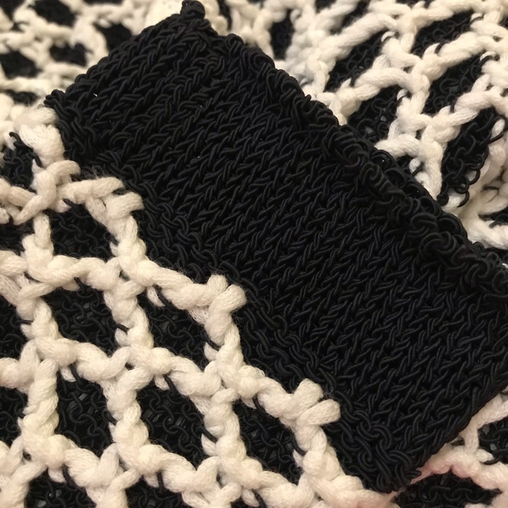 Rag & Bone Taryn Crochet Mesh Black White Sweater - Picture 6 of 9